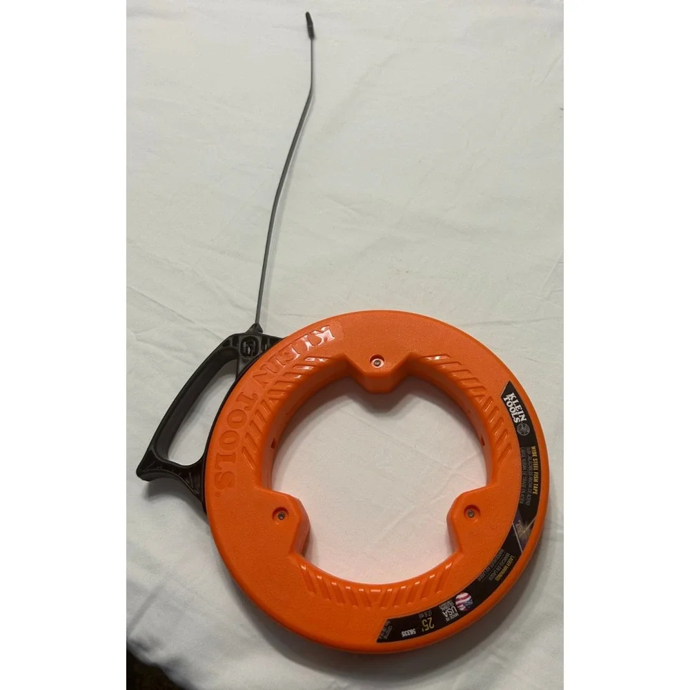 Klein Tools 56335 Wide Steel Fish Tape 25 Ft 1/4